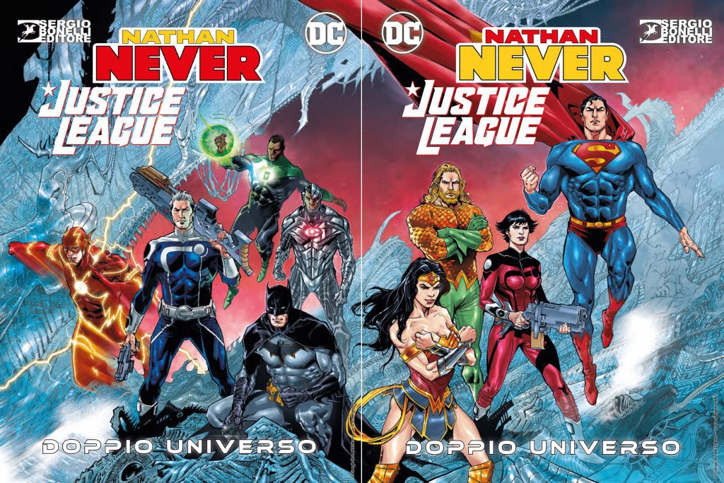 “Nathan Never e Justice League – Doppio Universo”, il nuovo ciclo di storie tra Bonelli e DC